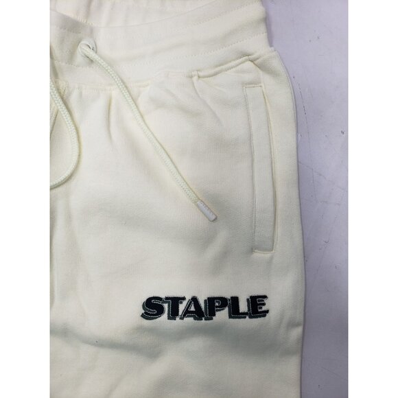 Jeff Staple Embroidered Jogger Heavyweight Cream Streetwear Sweatpants Size S - Picture 5 of 8